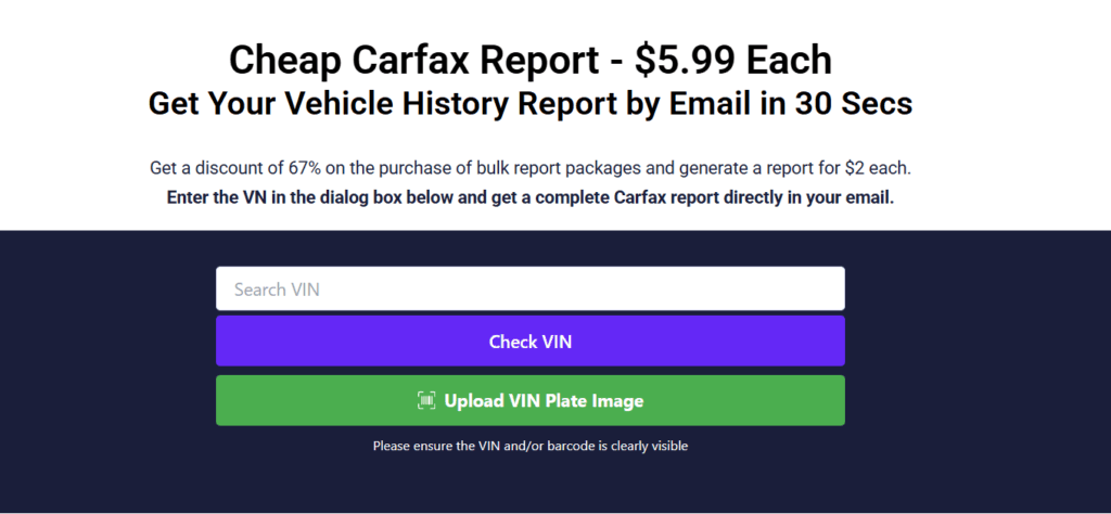 Cheap carfax report